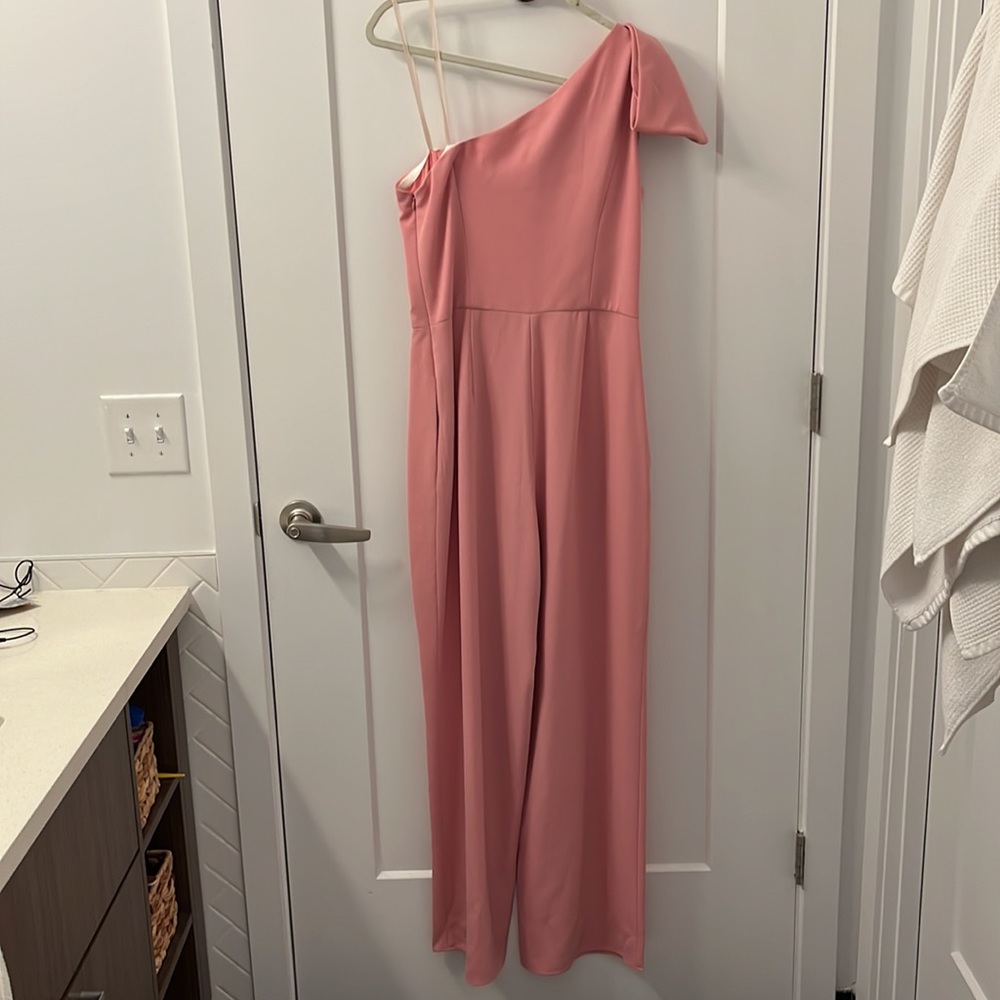 Gal Meets Glam Pink One Shoulder Sylvia Jumpsuit - Picture 8 of 8